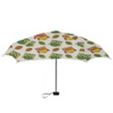 Background-with-owls-leaves-pattern Mini Folding Umbrellas View3