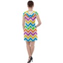Chevron-pattern-design-texture Drawstring Hooded Dress View2