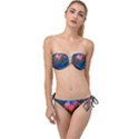 Minimalist Abstract Shaping Abstract Digital Art Minimalism Twist Bandeau Bikini Set View1