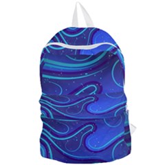Spiral Shape Blue Abstract Foldable Lightweight Backpack