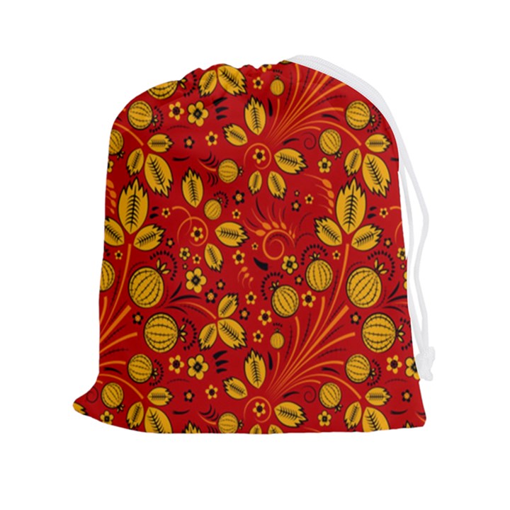 Seamless Pattern Slavic Folk Style Drawstring Pouch (2XL)