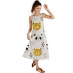 Seamless Pattern Cute Animals Summer Maxi Dress