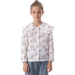 Cute Pattern With Easter Bunny Egg Kids  Peter Pan Collar Blouse