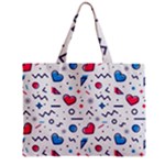 Hearts-seamless-pattern-memphis-style Zipper Mini Tote Bag