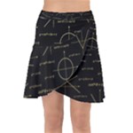 Abstract-math Pattern Wrap Front Skirt