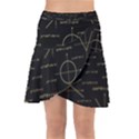 Abstract-math Pattern Wrap Front Skirt View1