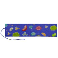 Virus-seamless-pattern Roll Up Canvas Pencil Holder (l)
