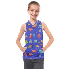 Virus-seamless-pattern Kids  Sleeveless Hoodie