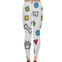 Dog Paw Seamless Pattern Footprint Bone Inside Out Leggings View2