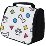 Dog Paw Seamless Pattern Footprint Bone Full Print Travel Pouch (Big)