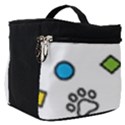Dog Paw Seamless Pattern Footprint Bone Make Up Travel Bag (Small) View1