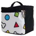 Dog Paw Seamless Pattern Footprint Bone Make Up Travel Bag (Small) View2
