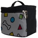 Dog Paw Seamless Pattern Footprint Bone Make Up Travel Bag (Big) View2