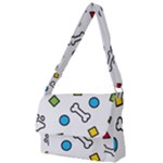 Dog Paw Seamless Pattern Footprint Bone Full Print Messenger Bag (S)