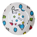 Dog Paw Seamless Pattern Footprint Bone Inside Out Bucket Hat View3