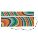 Swirl Twirl Rainbow Retro Roll Up Canvas Pencil Holder (S) View2