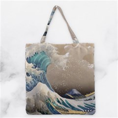 Japanese Wave Grocery Tote Bag