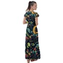 Alien Ocket Space Aesthetic Pattern Flutter Sleeve Maxi Dress View2
