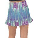 Non-seamless-pattern-background Fishtail Mini Chiffon Skirt View2