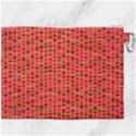 Geometry Background Red Rectangle Pattern Canvas Cosmetic Bag (XXXL) View2