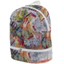 Abstract Background Pattern Zip Bottom Backpack View1