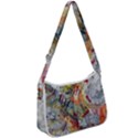 Abstract Background Pattern Zip Up Shoulder Bag View1