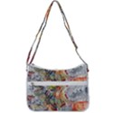 Abstract Background Pattern Zip Up Shoulder Bag View3