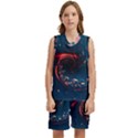 Fluid Swirl Spiral Twist Liquid Abstract Pattern Kids  Basketball Mesh Set View1