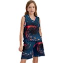 Fluid Swirl Spiral Twist Liquid Abstract Pattern Kids  Basketball Mesh Set View3