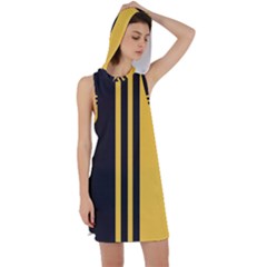 Abstract Design, Minimal, Abstract, Black, Desenho, Flat Racer Back Hoodie Dress