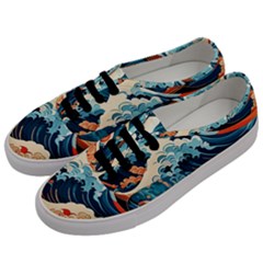 Wave Pattern Men s Classic Low Top Sneakers