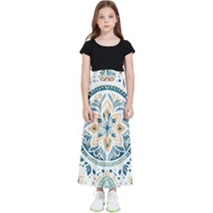 Boho Pattern Kids  Flared Maxi Skirt