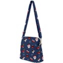 Christmas Background Design Pattern Zipper Messenger Bag View2