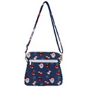 Christmas Background Design Pattern Zipper Messenger Bag View3