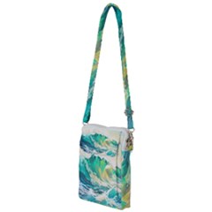 Waves Ocean Sea Tsunami Nautical Painting Multi Function Travel Bag