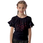 Abstract Pattern Honeycomb Kids  Cut Out Flutter Sleeves