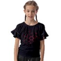 Abstract Pattern Honeycomb Kids  Cut Out Flutter Sleeves View1