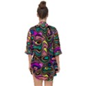 Bending Rotate Distort Waves Open Front Chiffon Kimono View2