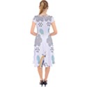 Art Pattern Design Wallpaper Background Print Cap Sleeve Front Wrap Midi Dress View2