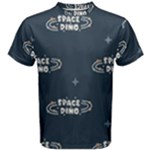 Space Dino Art Pattern Design Wallpaper Background Men s Cotton T-Shirt