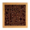 Circuit Hexagonal Geometric Pattern Background Pattern Wood Photo Frame Cube View2