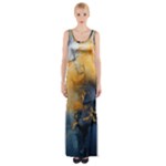 Abstract Marble Design Background Thigh Split Maxi Dress