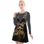 Fractal Mathematics Abstract Plunge Pinafore Velour Dress