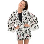Pattern Flower Design Background Long Sleeve Kimono