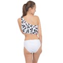Pattern Flower Design Background Spliced Up Bikini Top  View2
