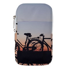 Bicycles Wheel Sunset Love Romance Waist Pouch (large)