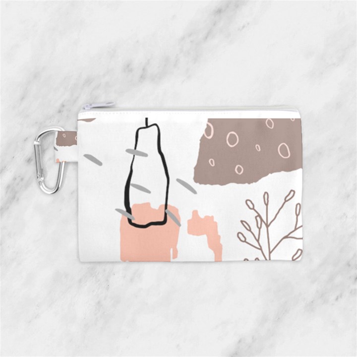 Abstract Art Design Pattern Canvas Cosmetic Bag (Small)