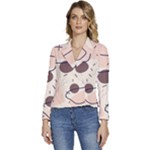 Sky Clouds Stars Starry Cloudy Women s Long Sleeve Revers Collar Cropped Jacket
