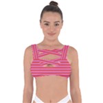 Stripes Striped Design Pattern Bandaged Up Bikini Top