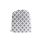 Star Curved Pattern Monochrome Drawstring Pouch (Medium)
